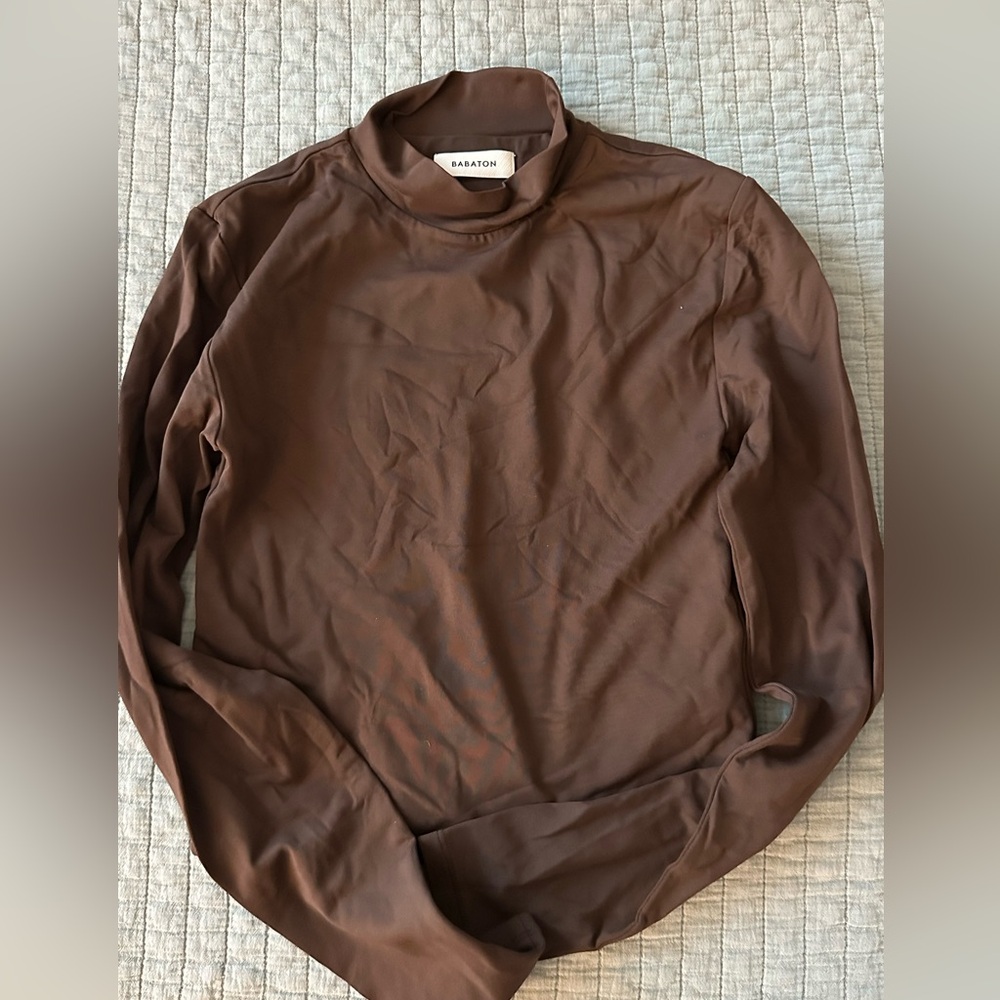 Babaton Long Sleeve Mock Neck Top